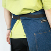 Factory Custom Polyester Cotton Blue Denim Waist Apron with Logo Printed