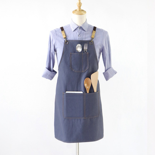 Factory Wholesale Thick Canvas Duable And Reusbale Restaurant Chef And Waiter Work Apron