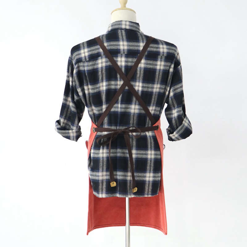 Simple design washed canvas colourful printing industrial gardener apron