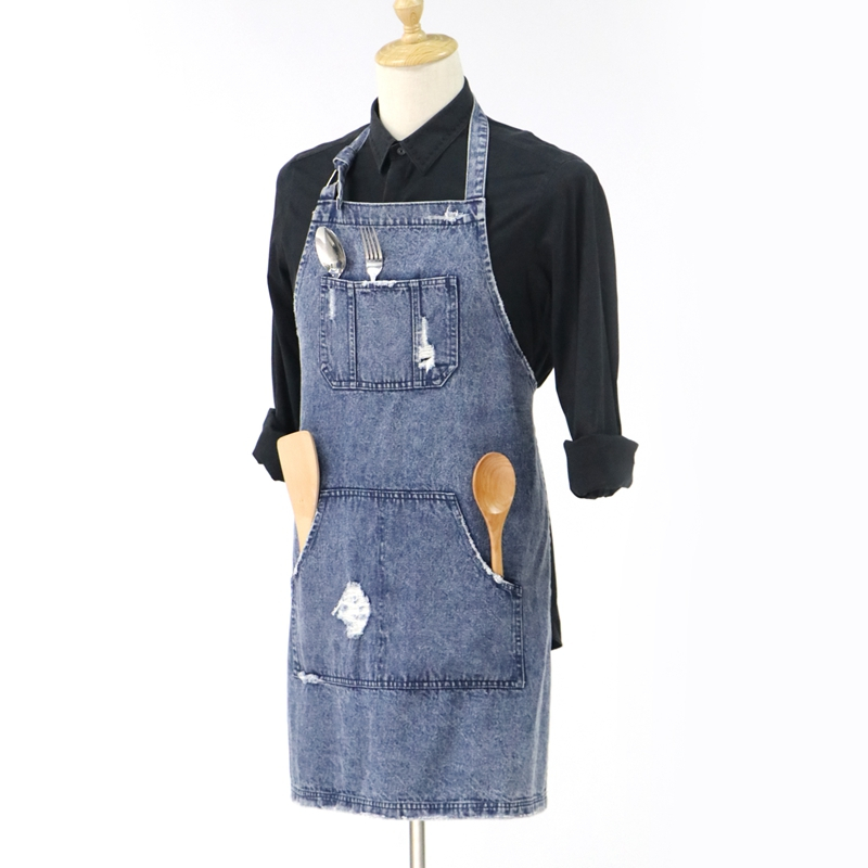 Fashionable Washed Denim Apron