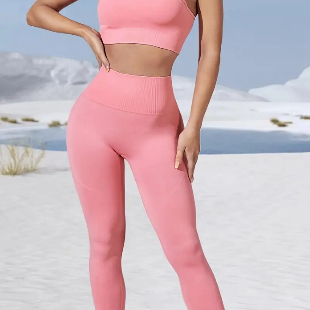 Custom Label Free Match Seamless Sports Fitness Yoga Set Gym Workout Training Wear Clothes For Women