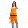 Clear Transparent TPU Apron House Accessories Waterproof Home Kitchen Hair Salon Washable TPU Barber Shop Long Chain Apron