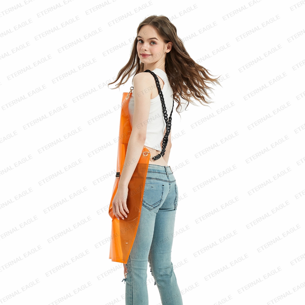 Clear Transparent TPU Apron House Accessories Waterproof Home Kitchen Hair Salon Washable TPU Barber Shop Long Chain Apron