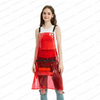 Hot selling fashion clear salon barber apron home kitchen hairdressing tpu apron waterproof with long chain 
