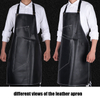 Waterproof High quality Leather Custom Logo Design Apron for outside garden work chef apron for restaurant 