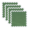 Double-layer Applique Scallopped Napkins 100% Cotton Napkins Table Decorate Washable Napkins For Party