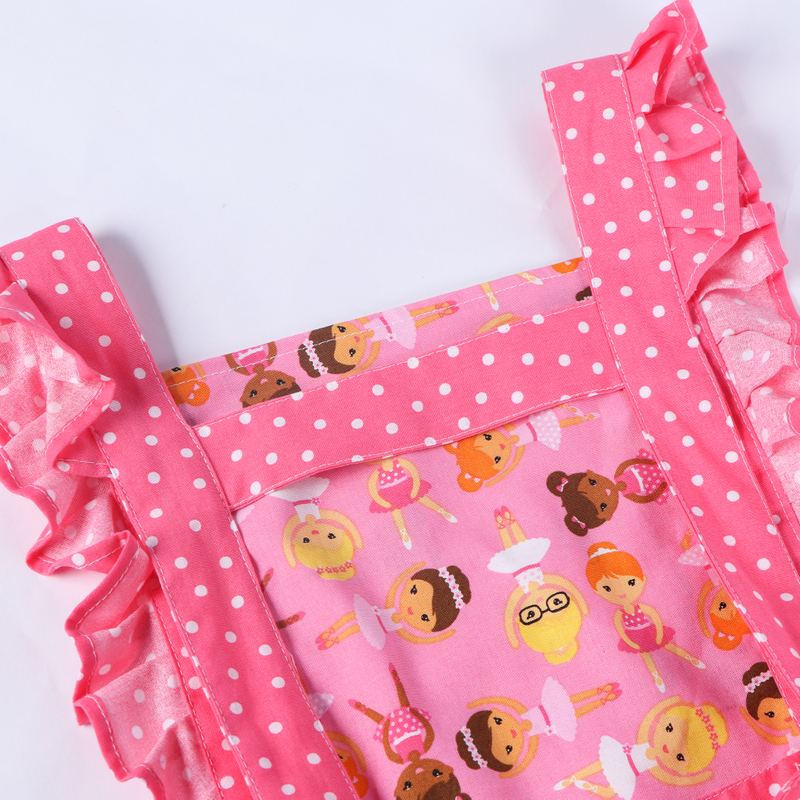 Custom Cartoon Logo Kids Apron Cotton Polyester Apron for Children Fashion Design H Style Kids Apron