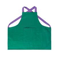Green H-style Twill Cotton Apron Factory Selling Soft Cotton Apron for Home with Custom Logo 