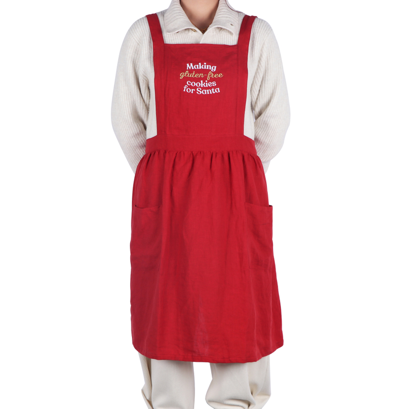 Cotton Linen Parent And Child Apron Cute Baking Apron Adjustable Kitchen Apron for Women And Children