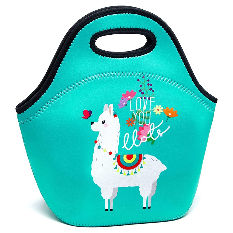 Neoprene Lunch Bags Thermal Insulated Lunch Tote Bag Reusable Washable Neoprene Picnic Bag for Women Men