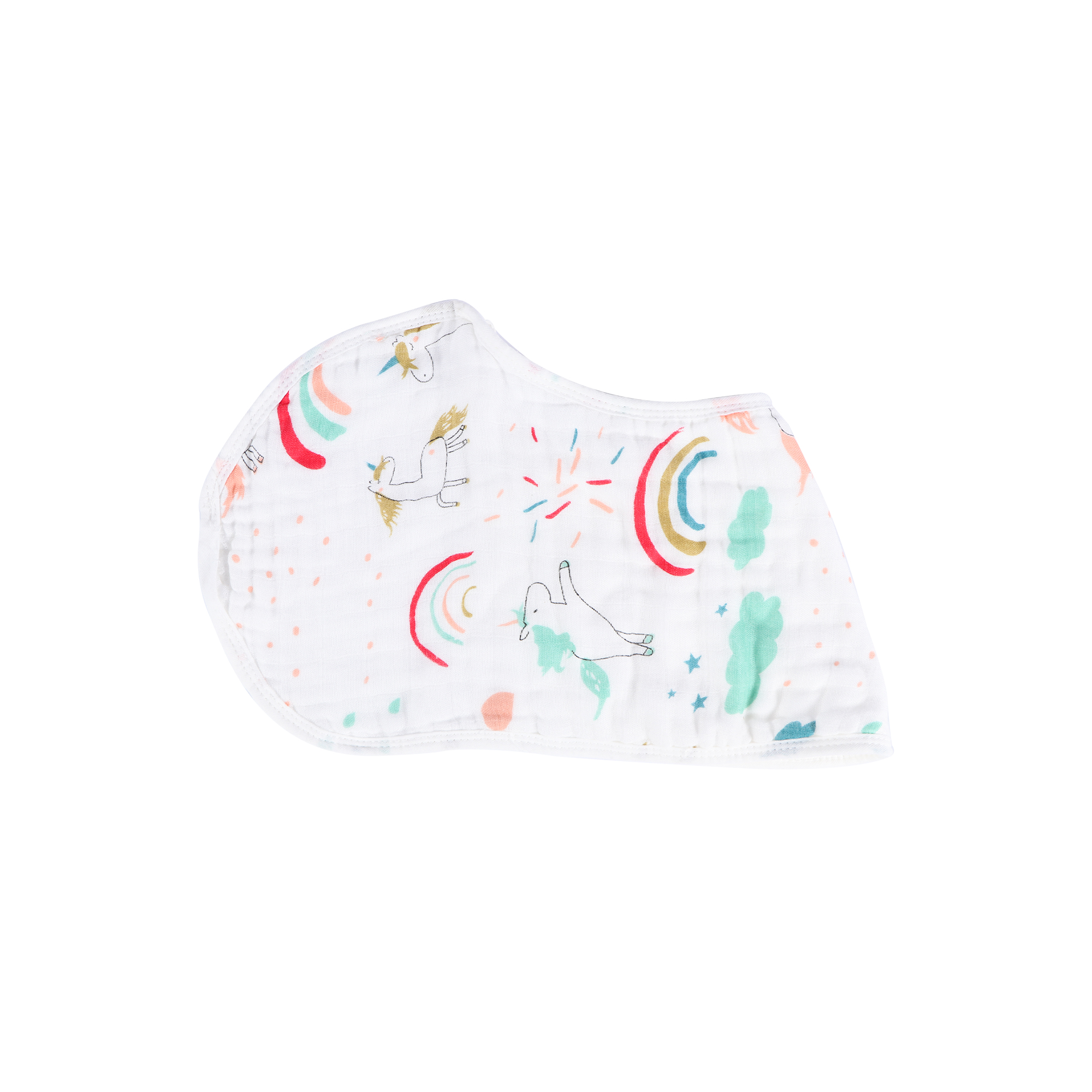 Custom Cartoon Logo Design Cotton Yarn Bib Set for Children Durable Soft Cotton Sweat Scarves 