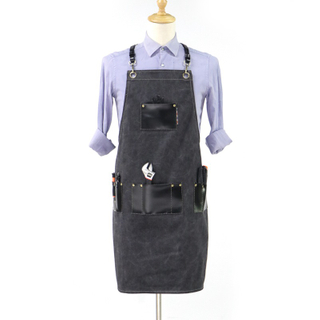 Factory Profession Custom Industry Waxed Canvas Apron for Heavy Industry Practitioners