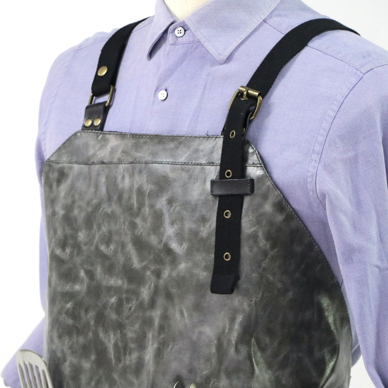 Waterproof Pu Apron with Adjustable Webbing Strap