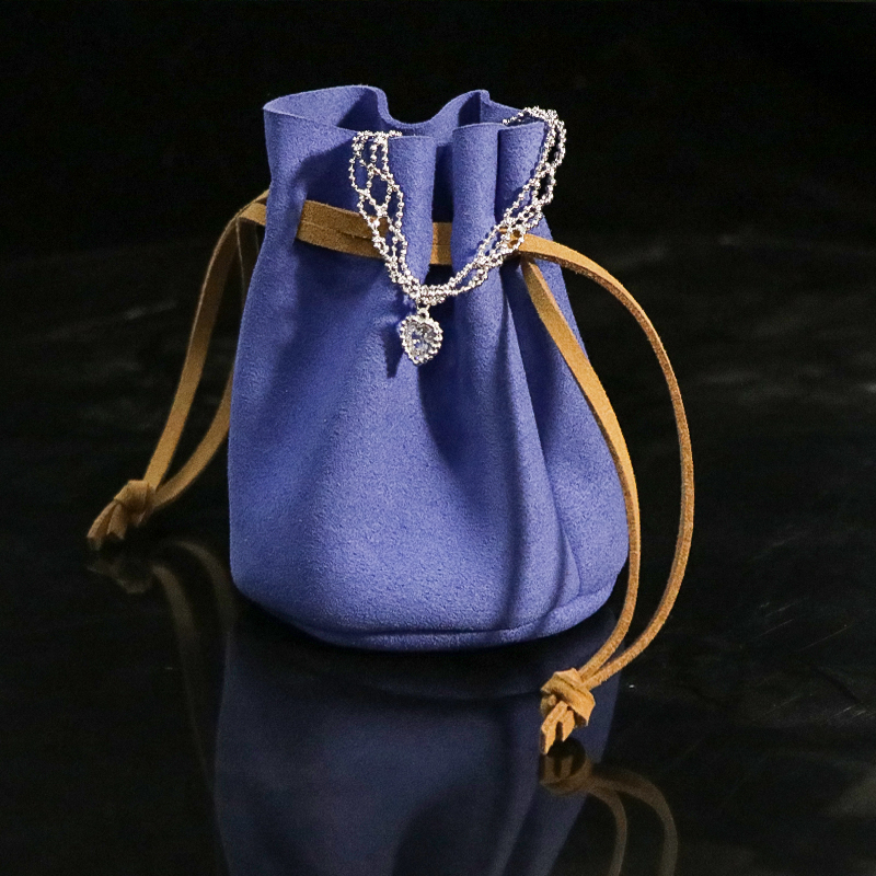 Factory Custom Microfiber Suede Gift Drawstring Bag for Jewelry And Watch Package