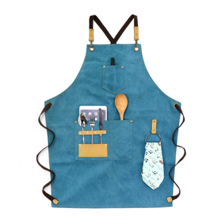 High Quality Oem Custom 16oz Polyester Cotton Apron for Garden Cleaning Or Kitchen Cooking