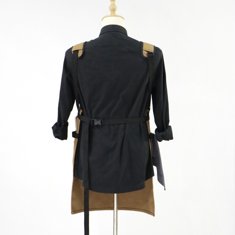 Heavy Industry Protective Wax Canvas Work Apron , Professional Work Apron Design For Men