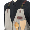 Fashion cool design reusable half length canvas zipper vest with functional pockets tool apron