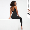 Wholesale custom breathable quick dry high waist sports yoga sets fitness workout yoga bodysuits for women 