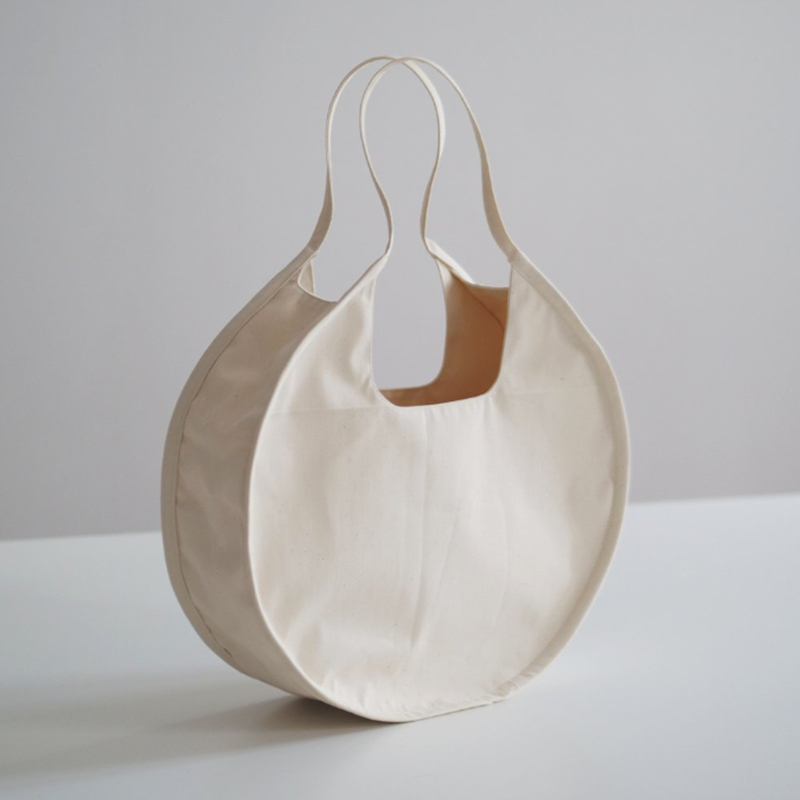  Round Bag With A Pouch Fashion Handbag Women Casual Canvas Bag Eco-friendly bags