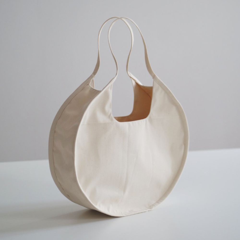  Round Bag With A Pouch Fashion Handbag Women Casual Canvas Bag Eco-friendly bags