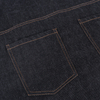 Black durable denim apron fashion design denim apron with leather straps for garden 