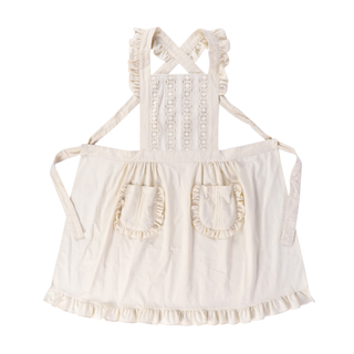Hot Selling Durable Home Wooden Ear Trim Design Apron New Cotton Women's Apron