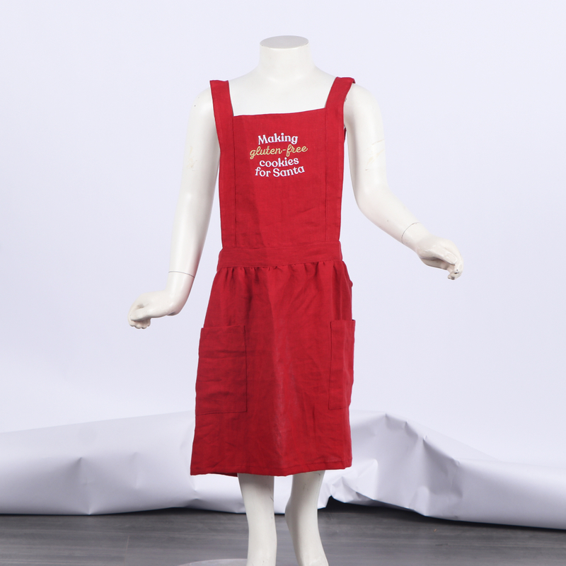 Cotton Linen Parent And Child Apron Cute Baking Apron Adjustable Kitchen Apron for Women And Children