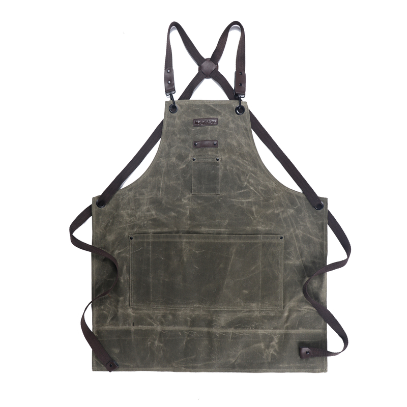 Durable Family Waxed Canvas Tool Set Garden Waxed Canvas Apron, Bag And Mat Set for Working 