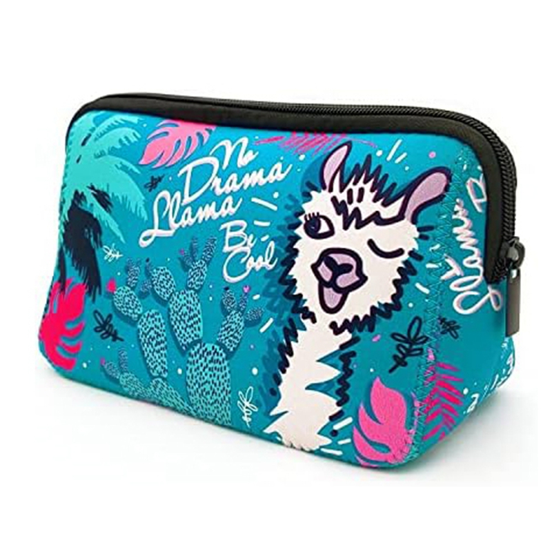 Cosmetic Bag Waterproof Neoprene Zipper Pouch Travel Portable Toiletry Makeup Bags Organizer Case for Women and Girls