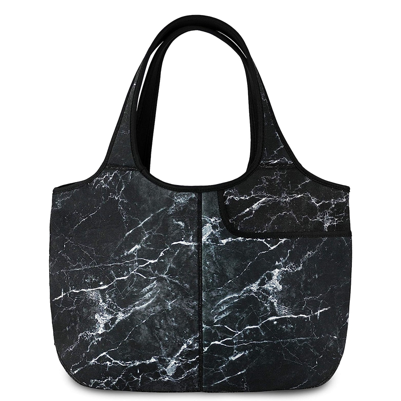 Women's Soft Tote Shoulder Bag Neoprene Handbag Laptop Computer Travel Bag Purse