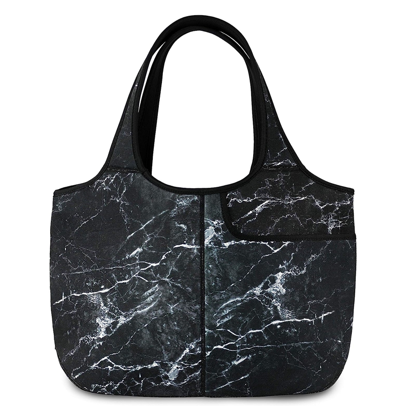 Women's Soft Tote Shoulder Bag Neoprene Handbag Laptop Computer Travel Bag Purse