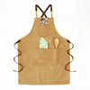 Wholesale canvas waterproof apron for kitchen or bbq with adjustable size 