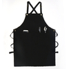 Black Polyester Cotton Canvas Thicken Wear-resistant Kitchen Cooking Apron Form China Supplier