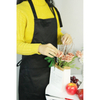 100% cotton black apron light and breathable kitchen cooking restaurant waiter apron for work or daily use