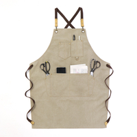 Factory logo printing custom 16oz polyester cotton apron for work