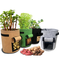 Portable Potato Growing Bag Planter Bags Planting Pouch with Handles Access Flap for Carrot Onion Vegetables