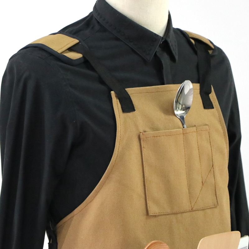 Heavy Industry Protective Wax Canvas Work Apron , Professional Work Apron Design For Men