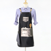 Promotion wholesale soft pu fabric pockets apron with functional pockets