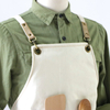 Multifunctional apron design with canvas and pu material stitching