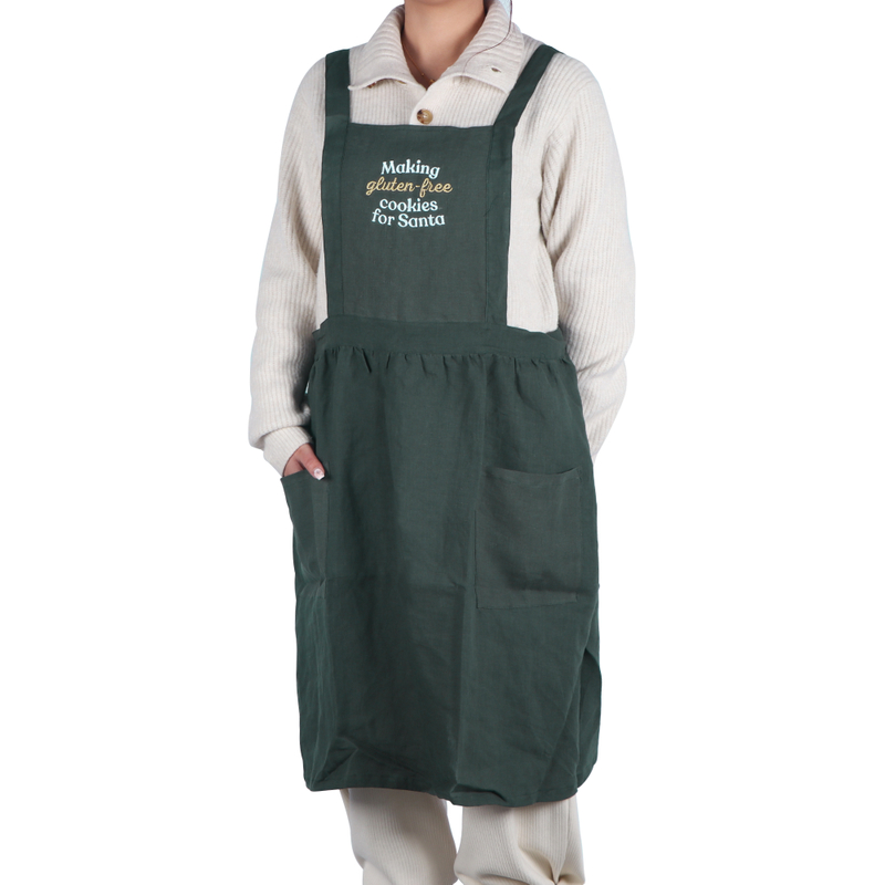 Cotton Linen Parent And Child Apron Cute Baking Apron Adjustable Kitchen Apron for Women And Children