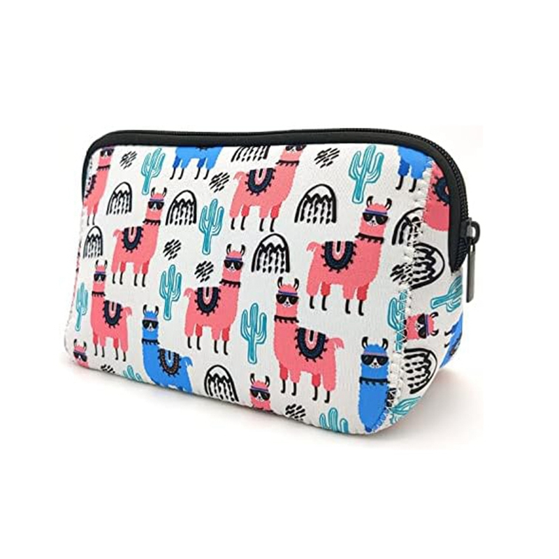 Cosmetic Bag Waterproof Neoprene Zipper Pouch Travel Portable Toiletry Makeup Bags Organizer Case for Women and Girls