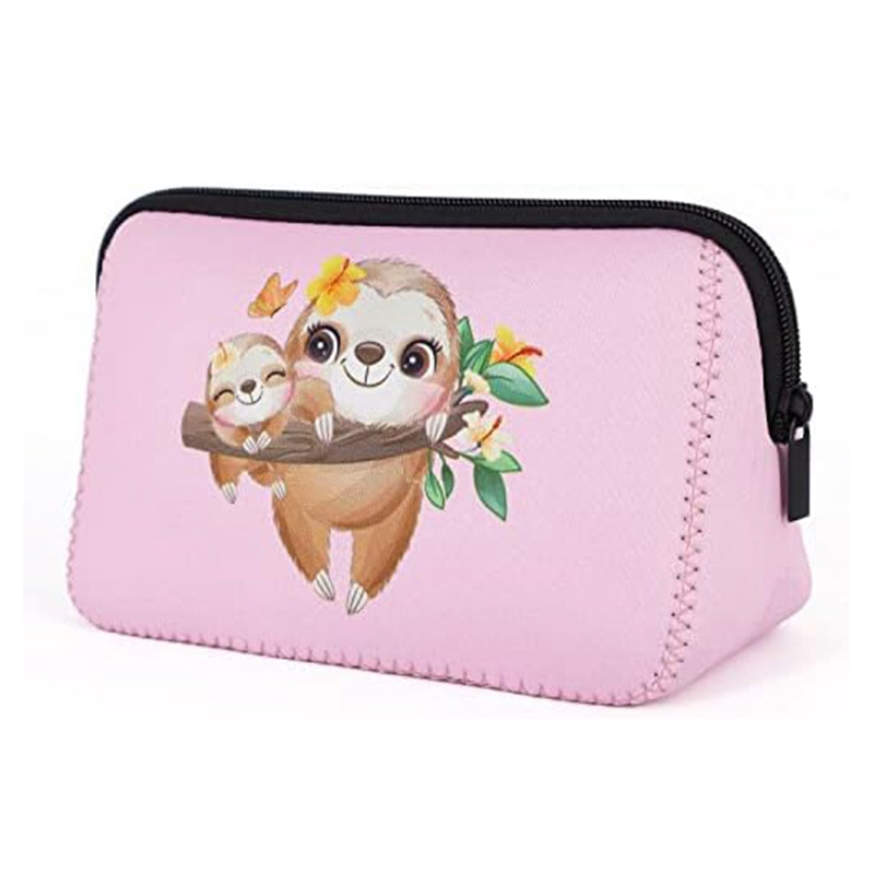 Cosmetic Bag Waterproof Neoprene Zipper Pouch Travel Portable Toiletry Makeup Bags Organizer Case for Women and Girls