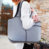 Women's Soft Tote Shoulder Bag Neoprene Handbag Laptop Computer Travel Bag Purse