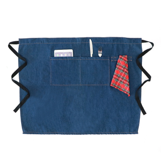 Factory Custom Short Denim Canvas Fabric Kitchen Cooking Apron for Adult