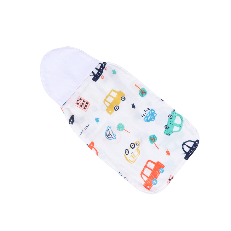 Custom Cartoon Logo Design Cotton Yarn Bib Set for Children Durable Soft Cotton Sweat Scarves 