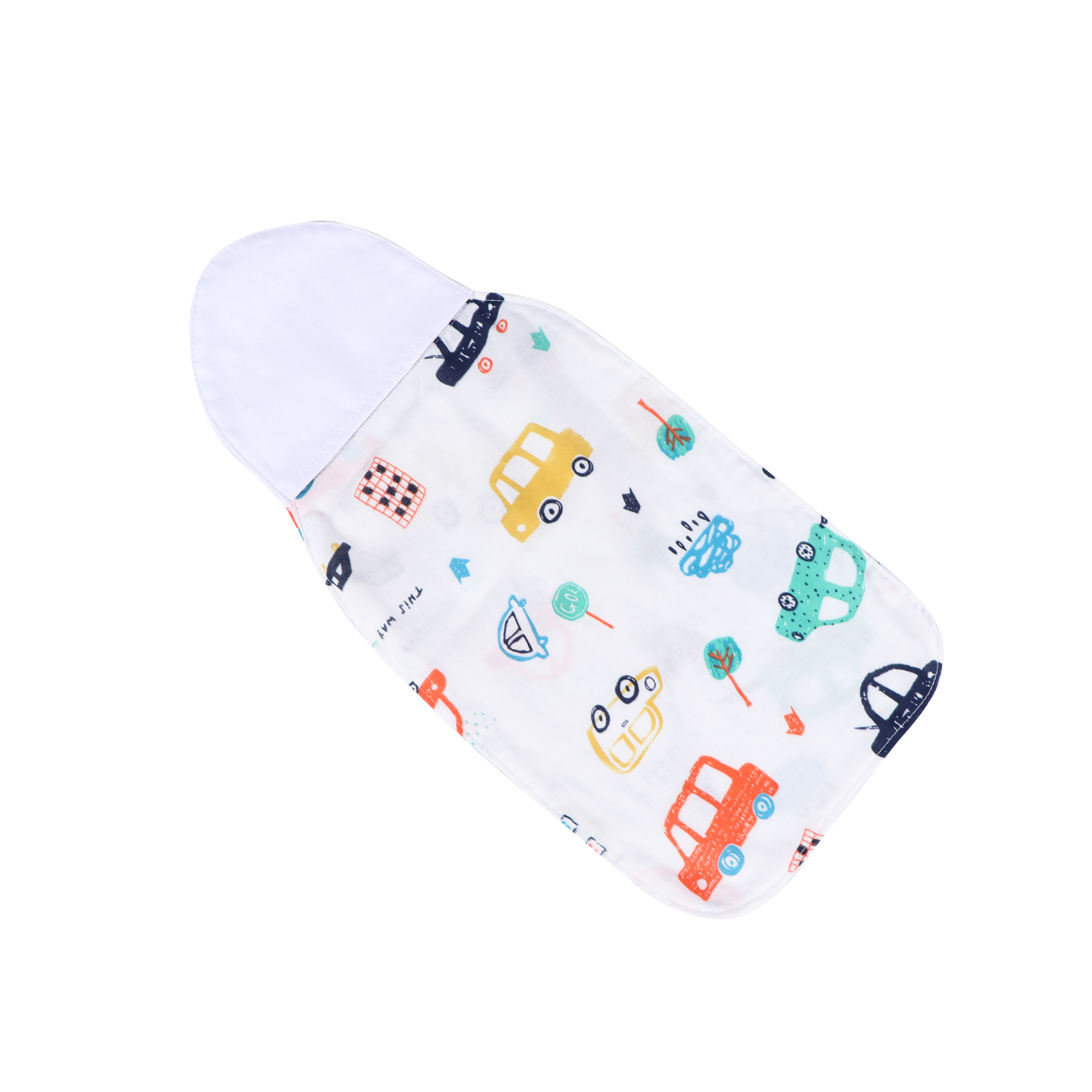 Custom Cartoon Logo Design Cotton Yarn Bib Set for Children Durable Soft Cotton Sweat Scarves 