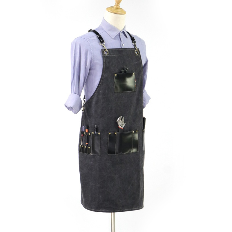 Factory Profession Custom Industry Waxed Canvas Apron for Heavy Industry Practitioners