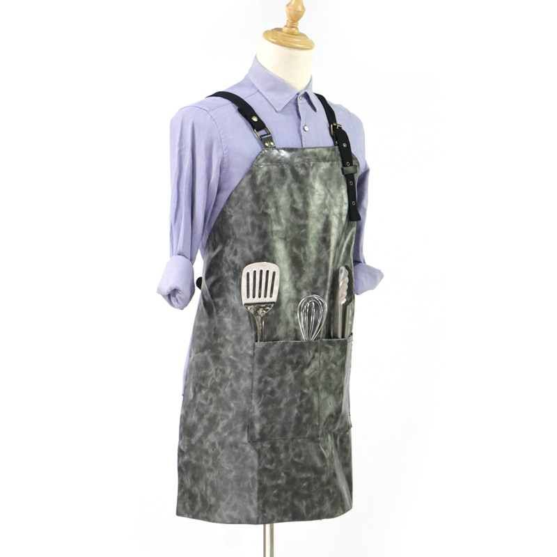 Waterproof Pu Apron with Adjustable Webbing Strap