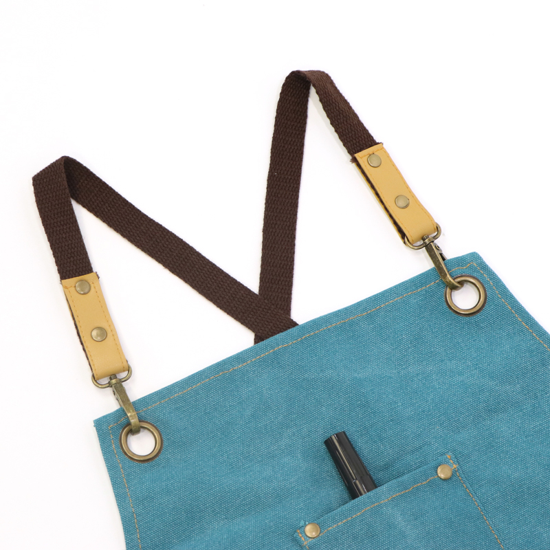 High Quality Oem Custom 16oz Polyester Cotton Apron for Garden Cleaning Or Kitchen Cooking