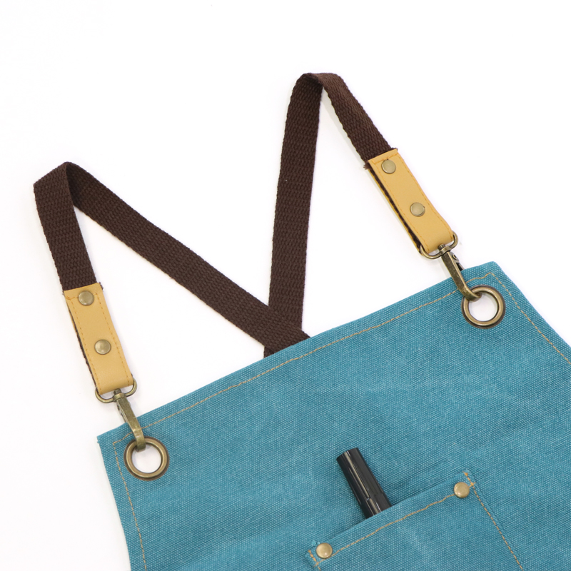 High Quality Oem Custom 16oz Polyester Cotton Apron for Garden Cleaning Or Kitchen Cooking